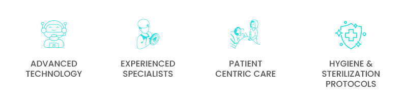Advanced Technology, Experienced Specialists, Patient-Centric Care, Hygiene and Sterilization Protocols